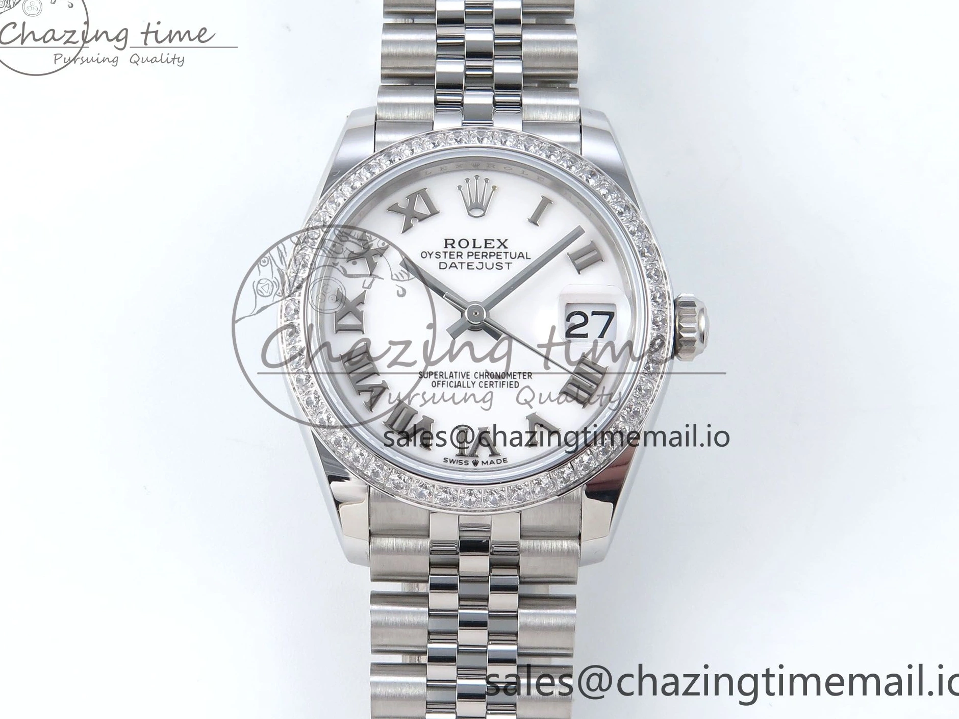 Bezel 904L Steel Dial Edition Bracelet 31 on ETA White 2688 DateJust ARF Diamonds 1:1 Best SS 278384RBR Jubilee Roman 0109